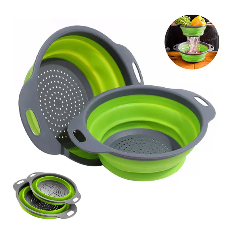Foldable Silicone Fruit & Vegetable Drainer Basket