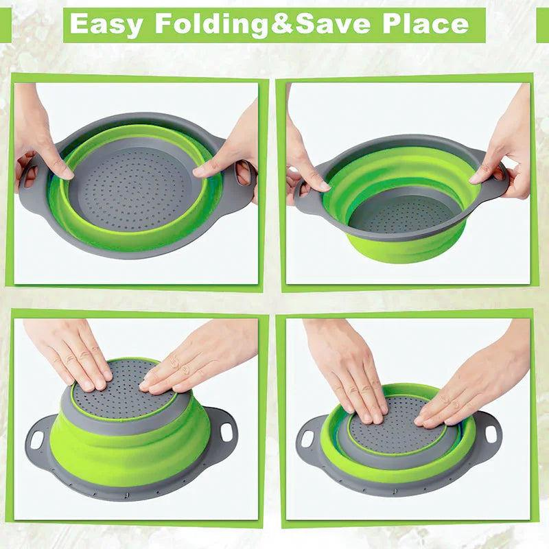 Foldable Silicone Fruit & Vegetable Drainer Basket