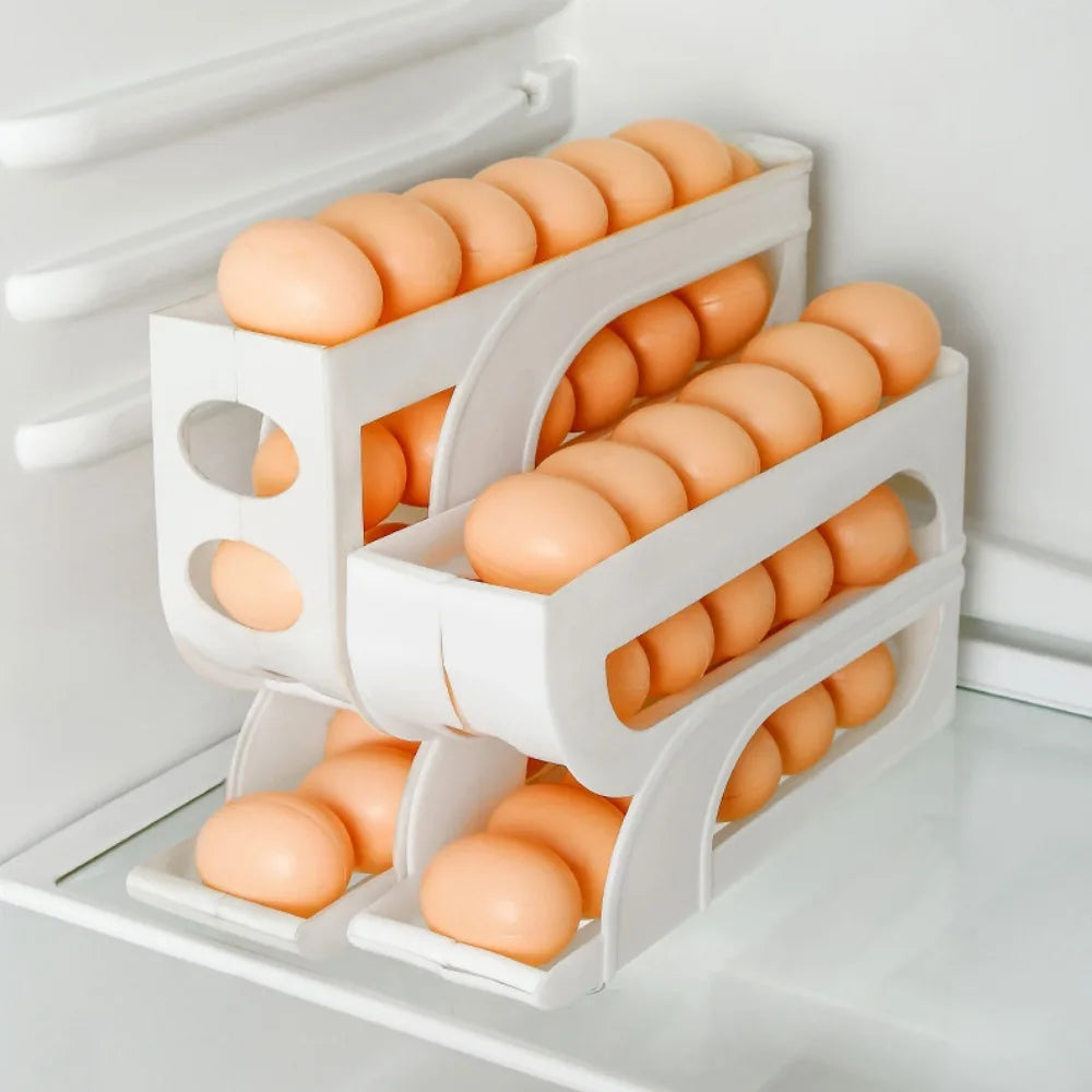 Multi-Layer Slim Egg Rack - Space-Saving Fridge Organizer