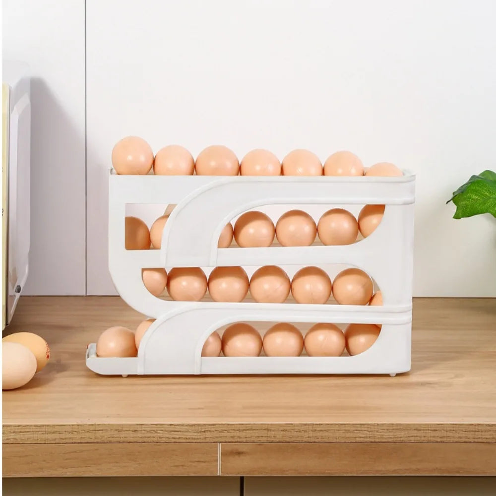 Multi-Layer Slim Egg Rack - Space-Saving Fridge Organizer