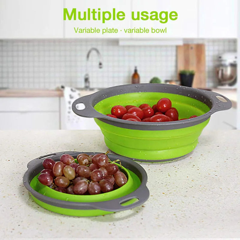 Foldable Silicone Fruit & Vegetable Drainer Basket