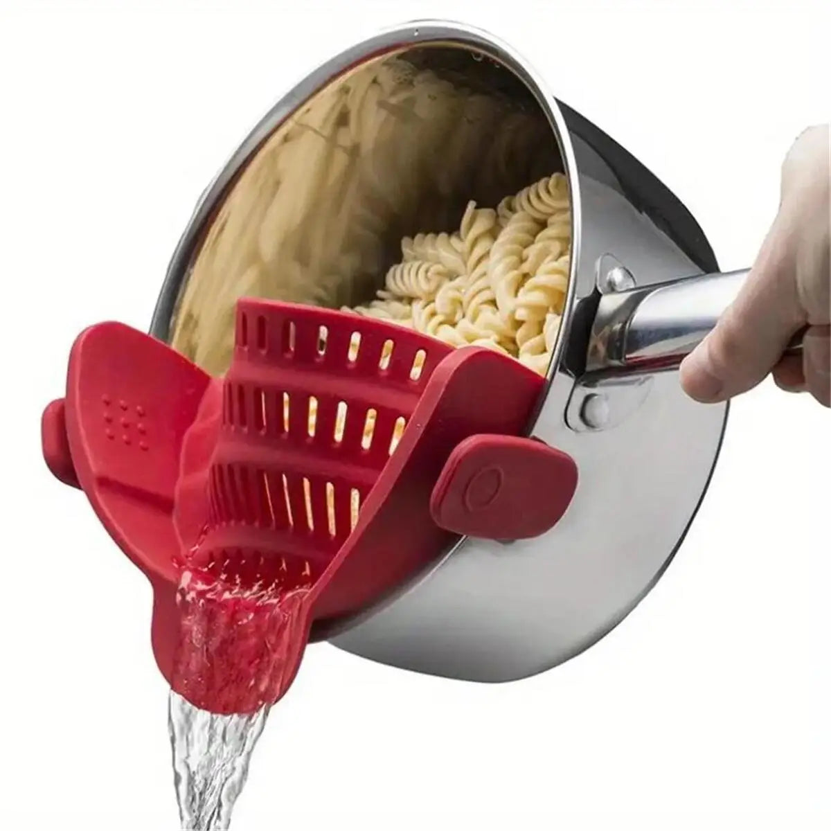 Hands-Free Snap-On Kitchen Strainer & Sieve