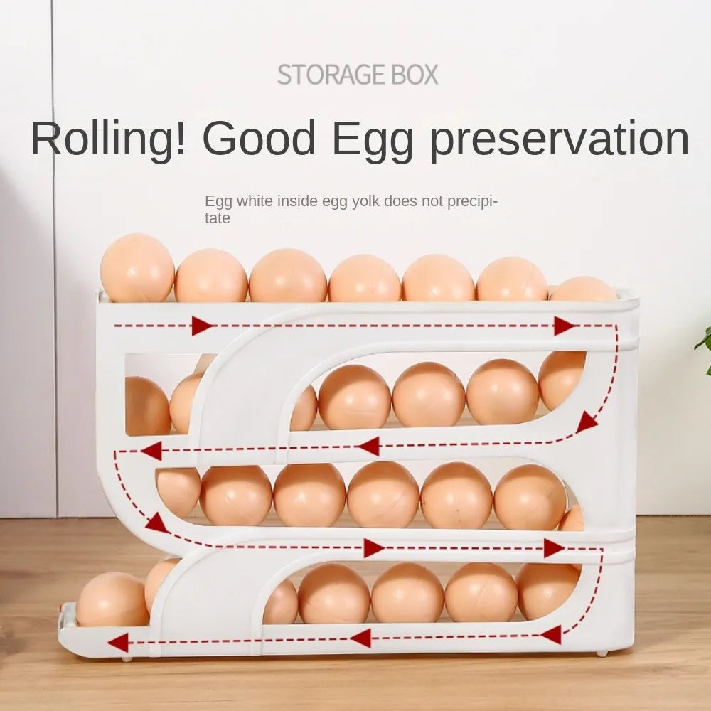 Multi-Layer Slim Egg Rack - Space-Saving Fridge Organizer
