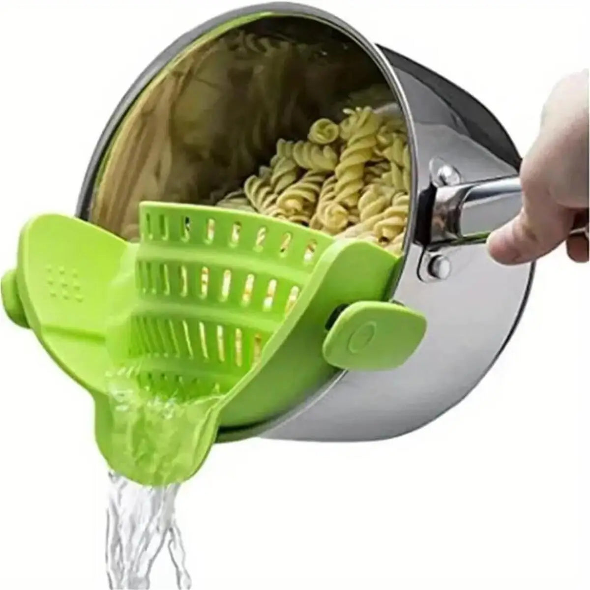 Hands-Free Snap-On Kitchen Strainer & Sieve