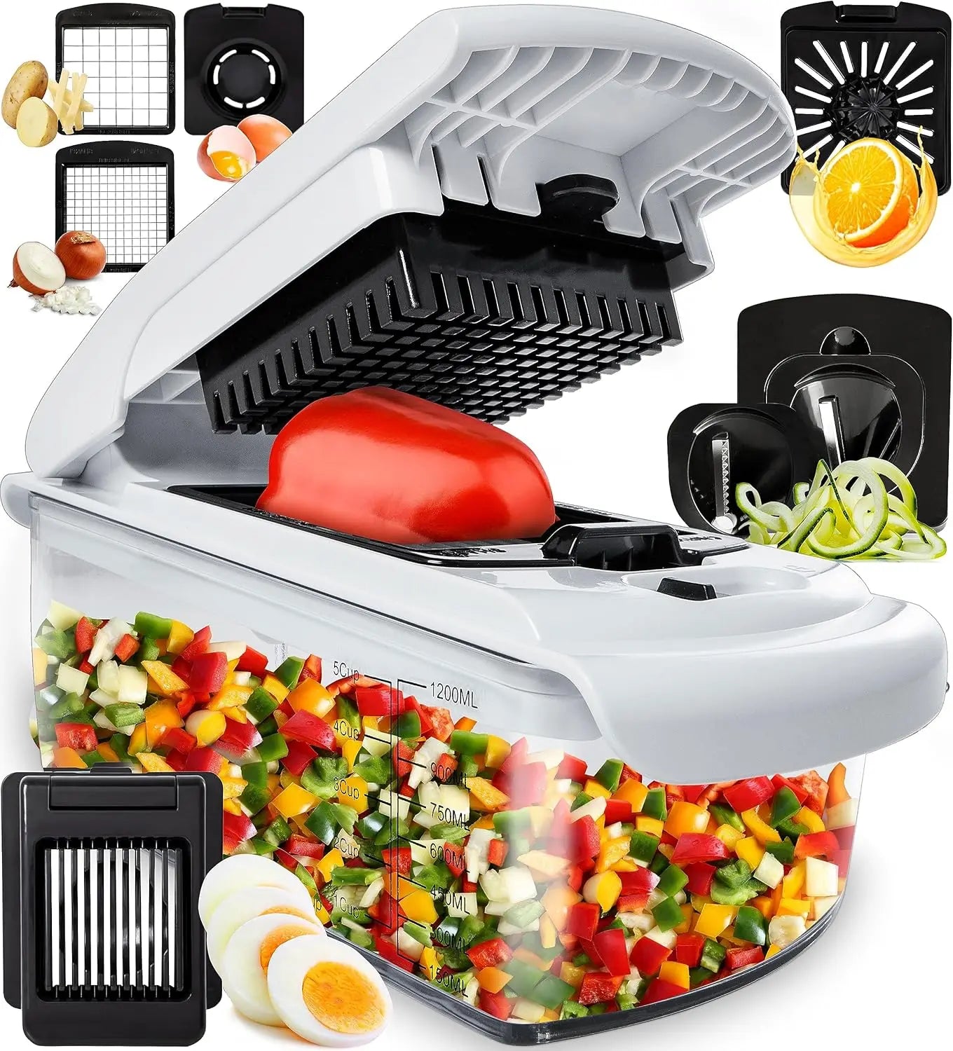 Kitchenova™ Elite 7-in-1 Professional Veggie Chopper & Mandoline Slicer