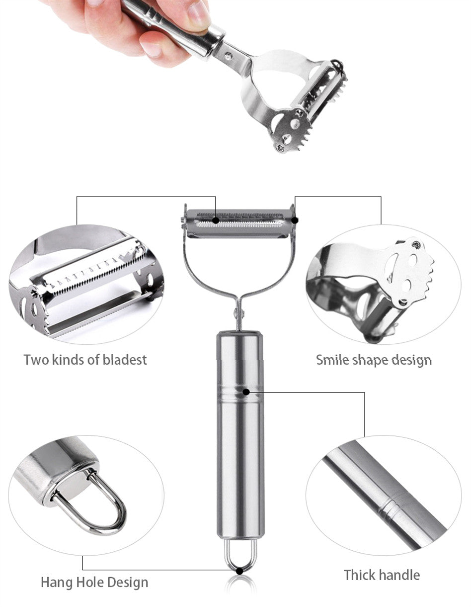 Ultra-Sharp Stainless Steel Vegetable Peeler & Slicer